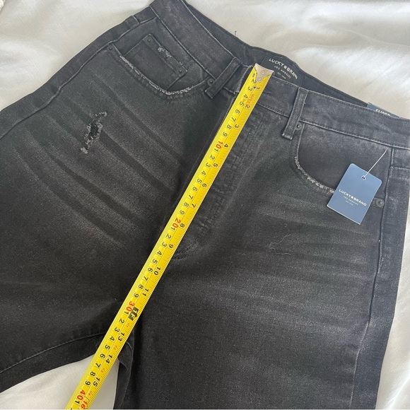 LUCKY BRAND NWT Super High Rise Straight Black Size 12/31 - Picture 7 of 10